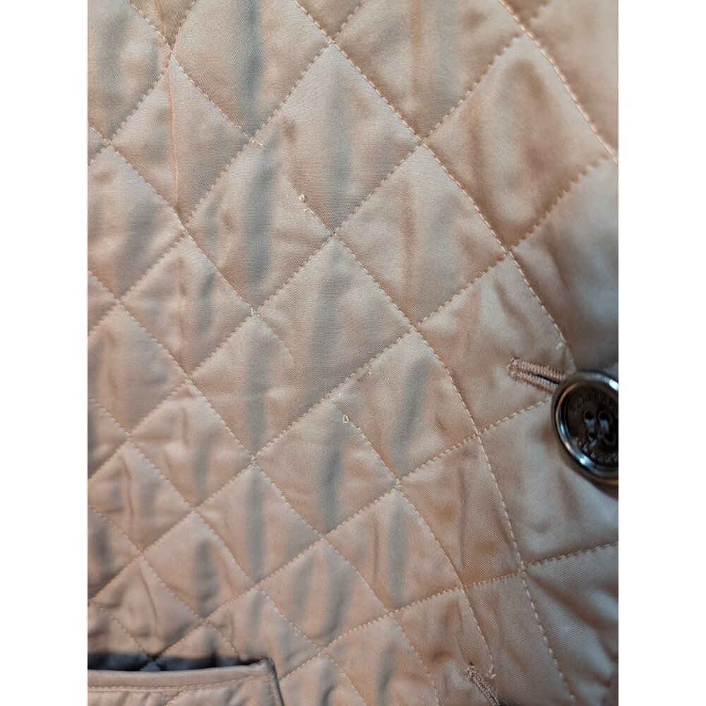 Burberry Brit Quilted Jacket Women’s Nova Check Lined Beige Coat Medium - Picture 3 of 10